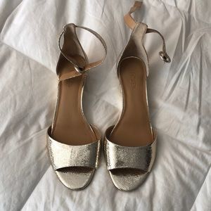 Gold J crew sandals